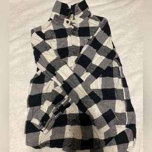 Black and white button up